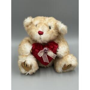 Dan Dee Teddy Bear Holding Heart Plush 9” Stuffed Animal